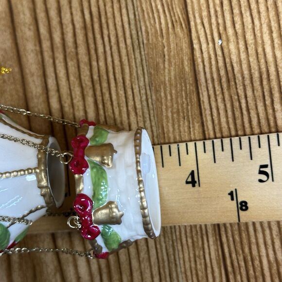 Avon Holiday Treasures Pircelain Musical Ornament Hot Air Balloon 2002 - Picture 8 of 14